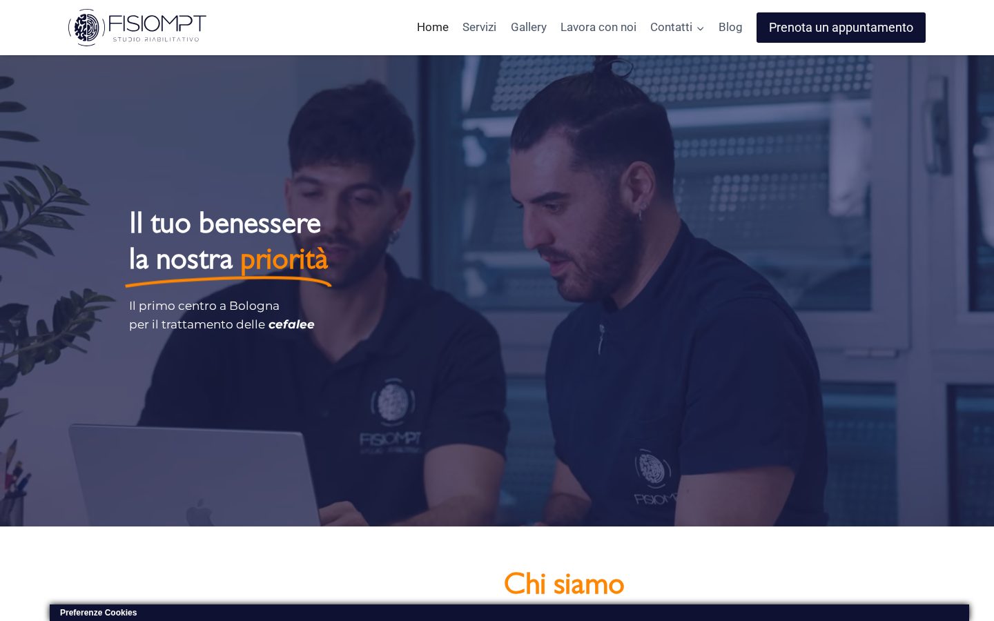 Sito FisioMPT realizzato da ALCOlab