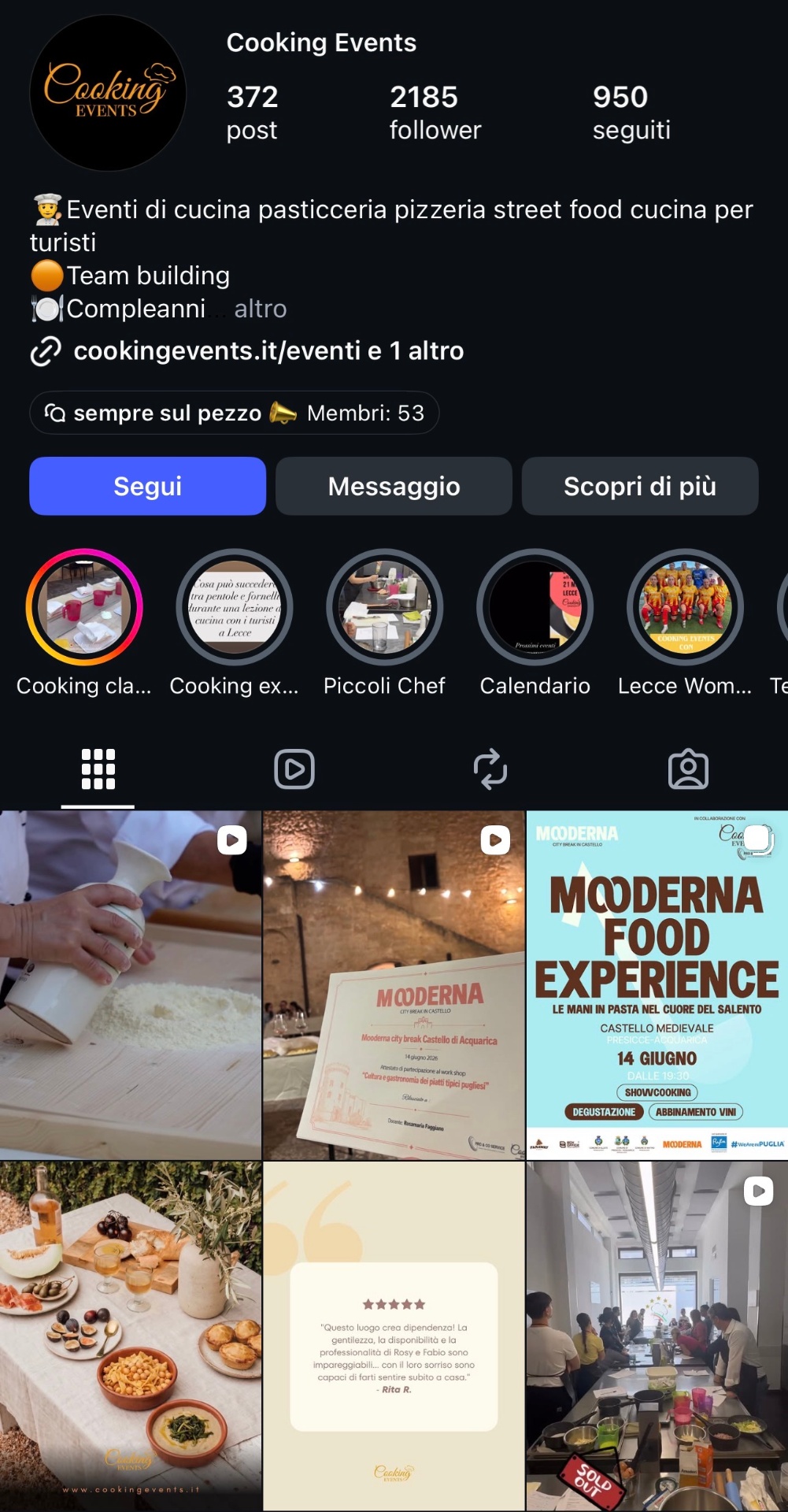 Griglia Instagram cliente 5
