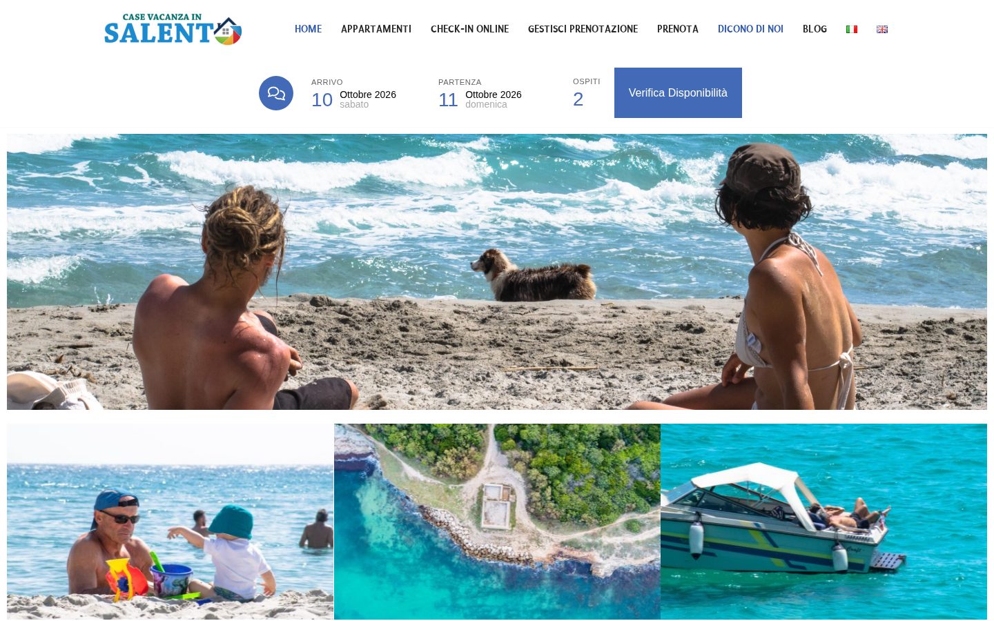 Sito Case Vacanza in Salento realizzato da ALCOlab