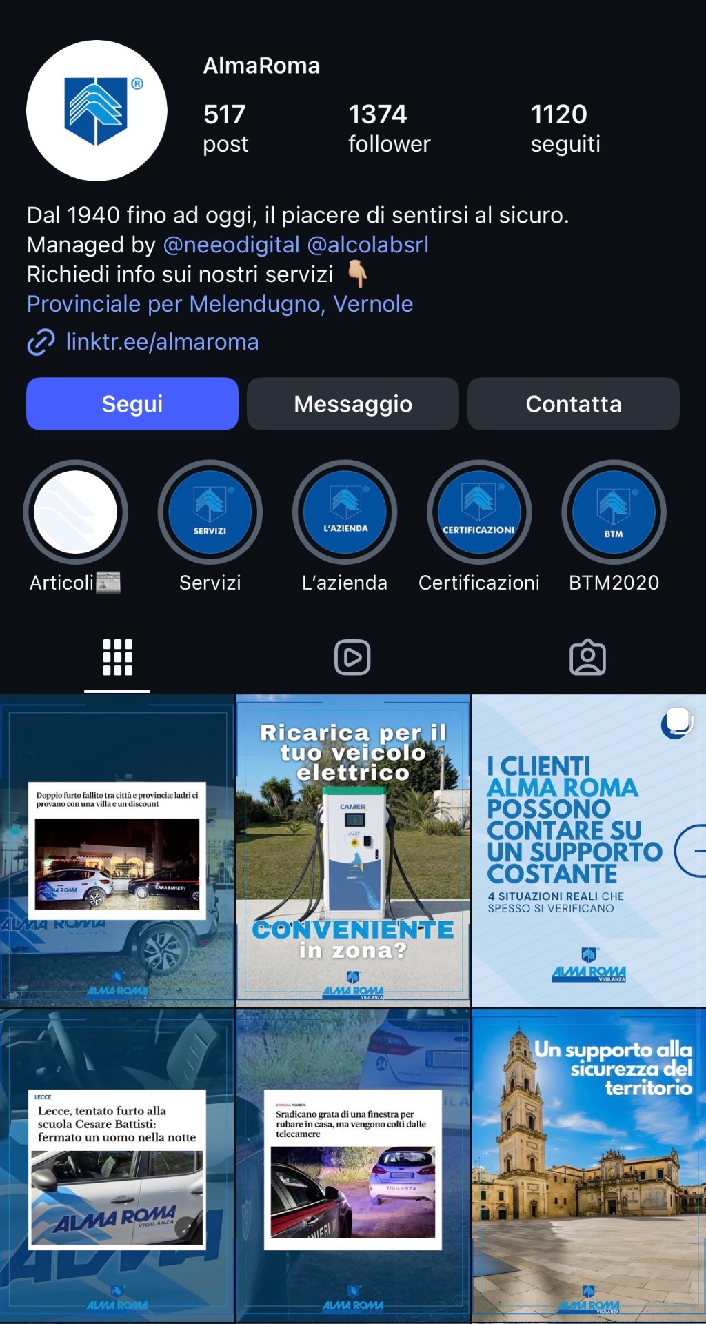 Griglia Instagram cliente 6