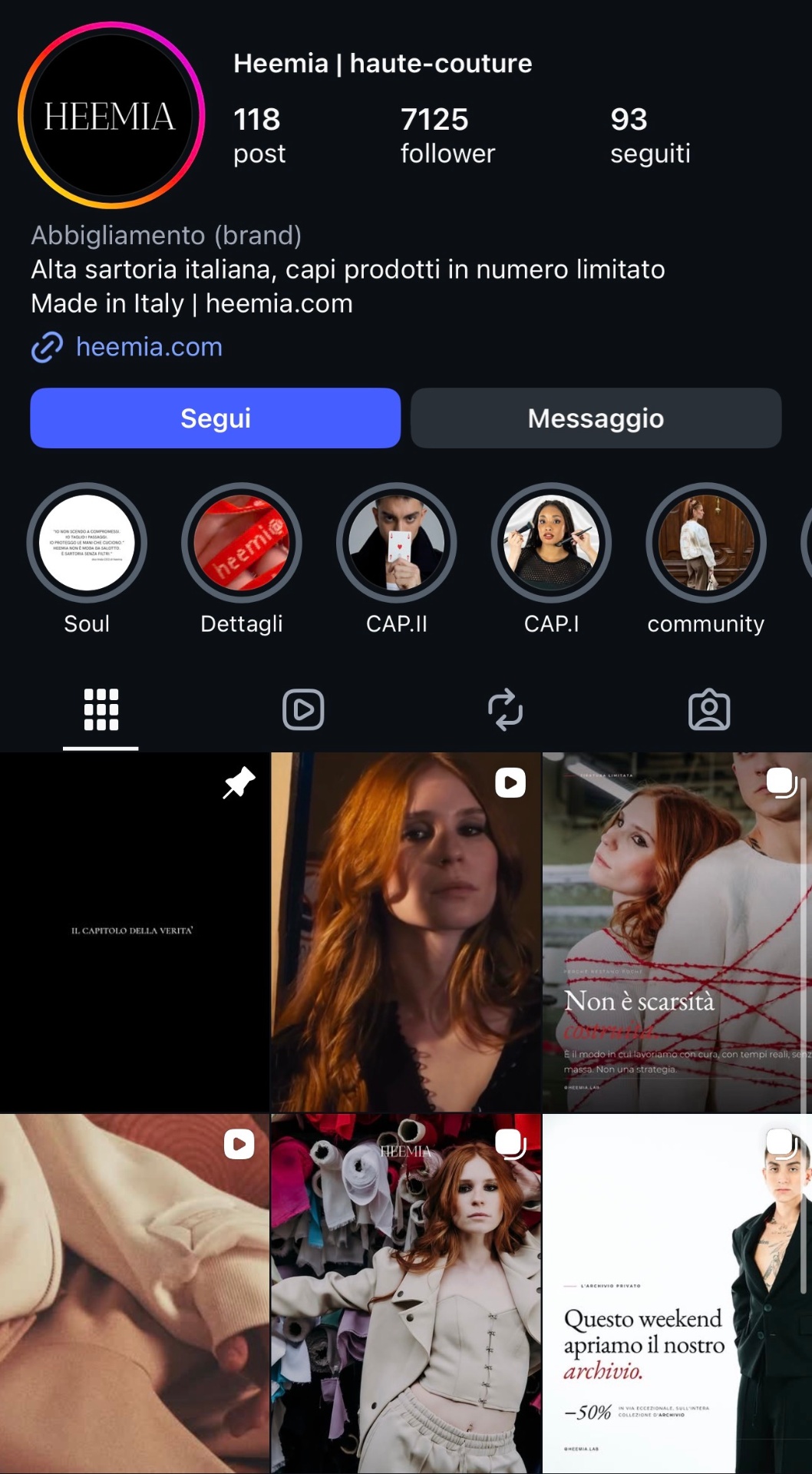 Griglia Instagram cliente 3