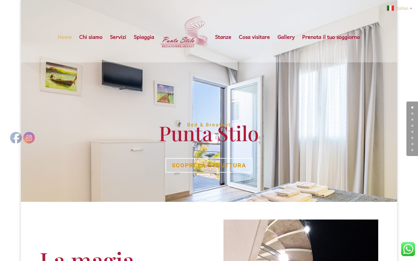 Sito B&B Punta Stilo realizzato da ALCOlab
